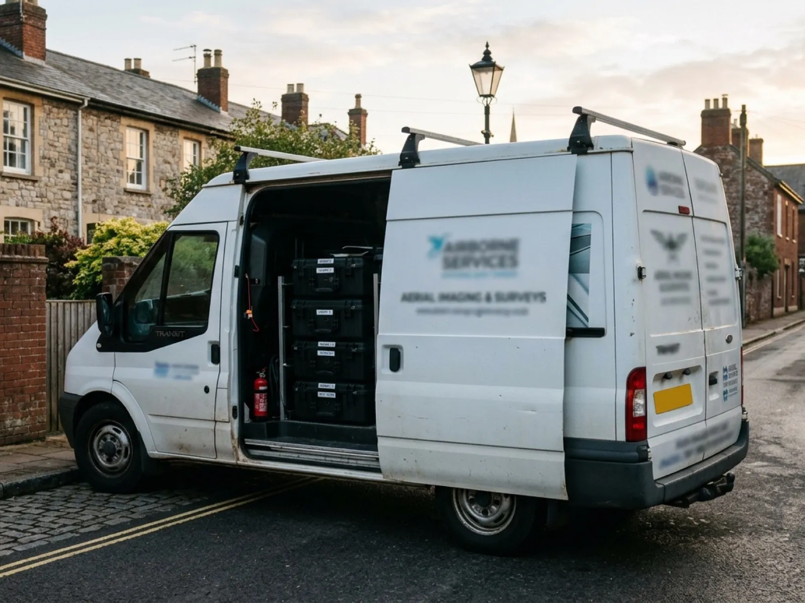 The survey van loaded and ready to leave the Exeter base